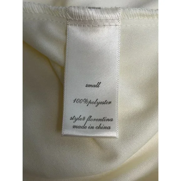 Altar’D State Florentina H3 Ivory Ruffled Wrap Dress Polyester Women's Small NWT - Picture 8 of 9